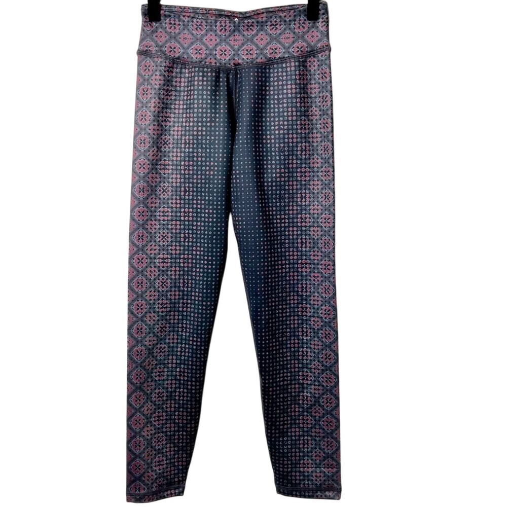PRANA WOMENS ROXANNE PRINT GREY ACTIVEWEAR LEGGINGS WOMEN SIZE XS